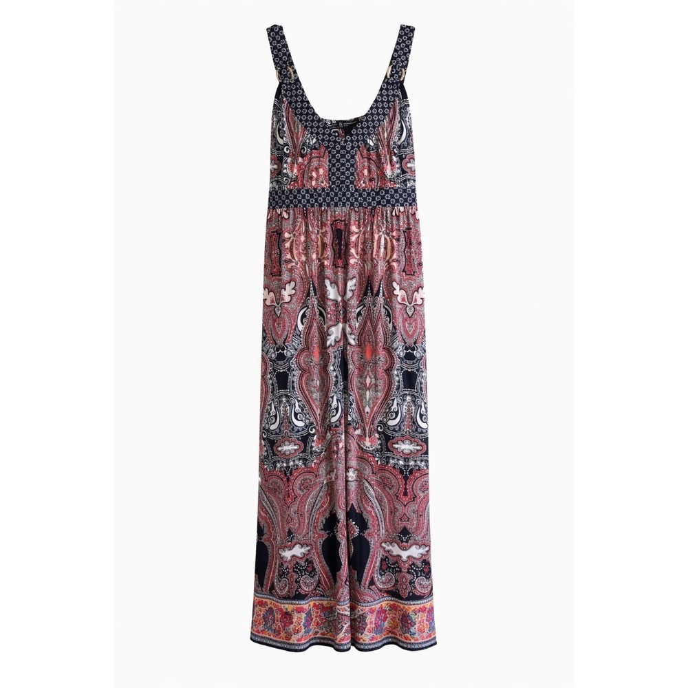 INC International Concepts Paisley Maxi Dress 1X NWT Boho Stretch MSRP $110